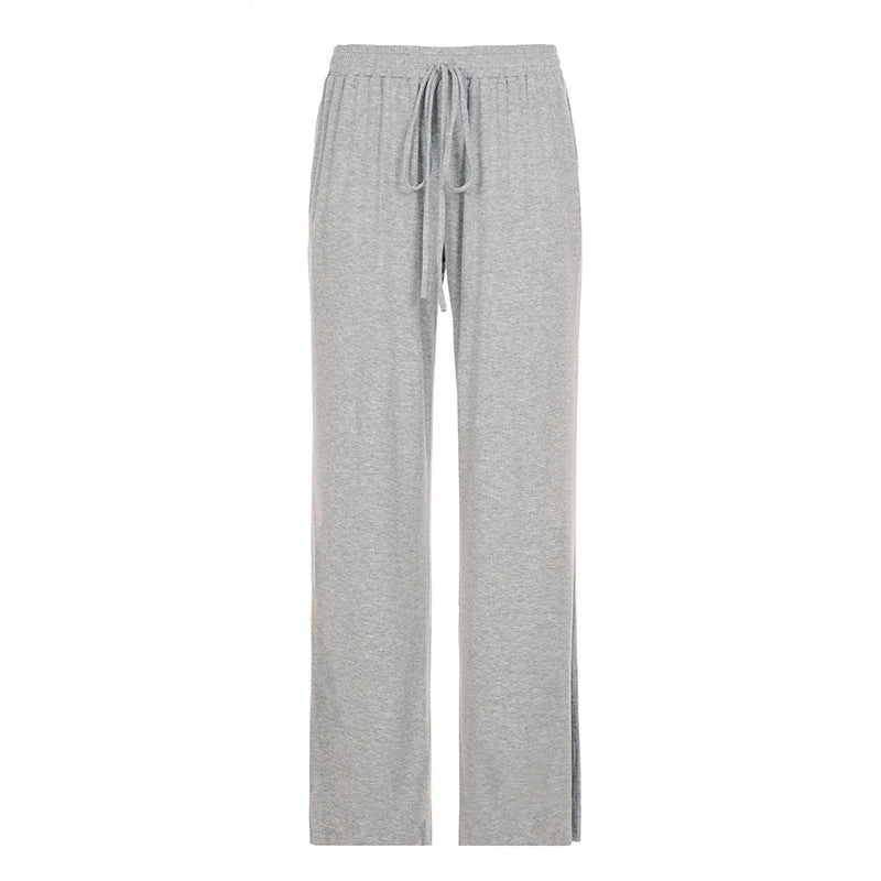 Damen nan weite Sweatpants mit hohem Komfortbund, Kordelzug und aufgesetzten Taschen Echo Archiv