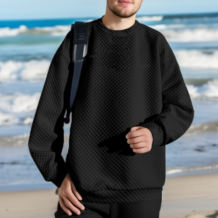 Herren Oversize-Sweatshirt mit strukturierter Oberfläche und bequemen Schnitt Echoarchiv