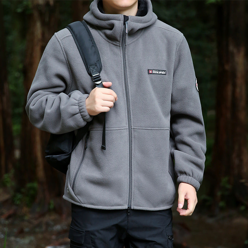 Herren Fleecejacke mit Kapuze Echo Archiv