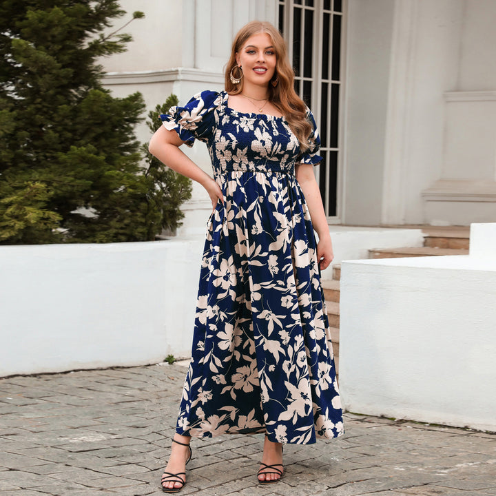 Damen Sommerliches Maxikleid mit romantischem Blumenmuster und Puffärmeln Echo Archiv