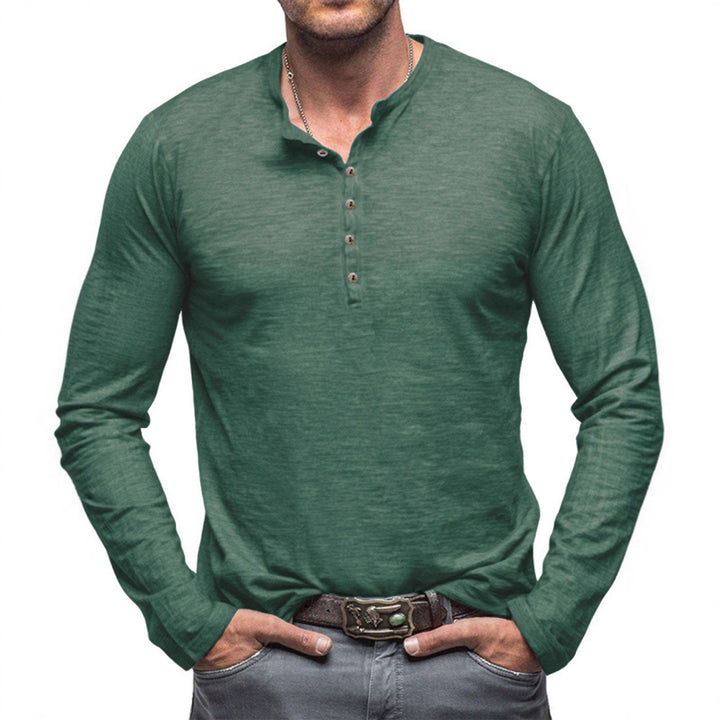 Herren Langarmshirt mit Knopfleiste Echoarchiv