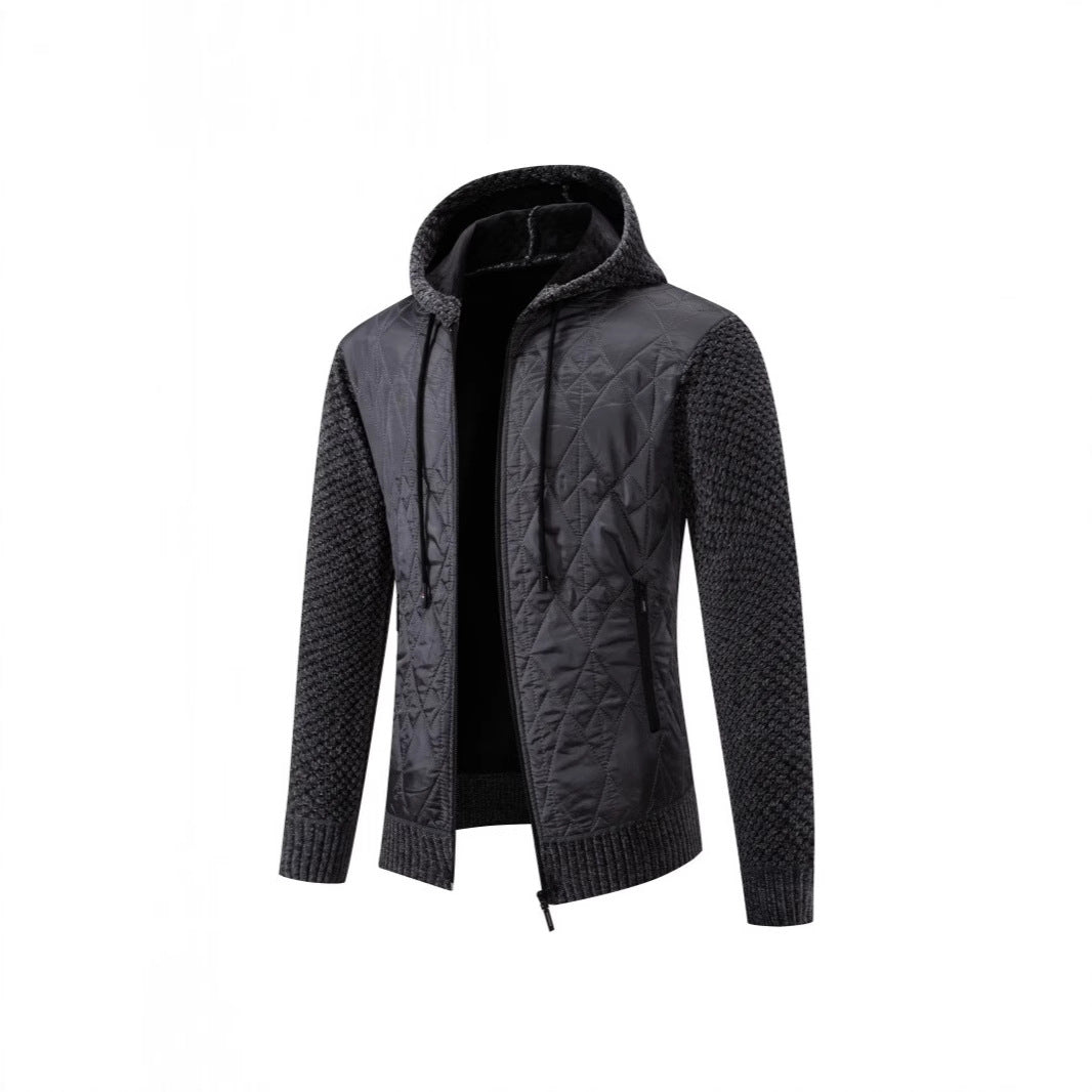 Herren gesteppte Übergangsjacke mit hohem Kragen und modernem Design Echoarchiv