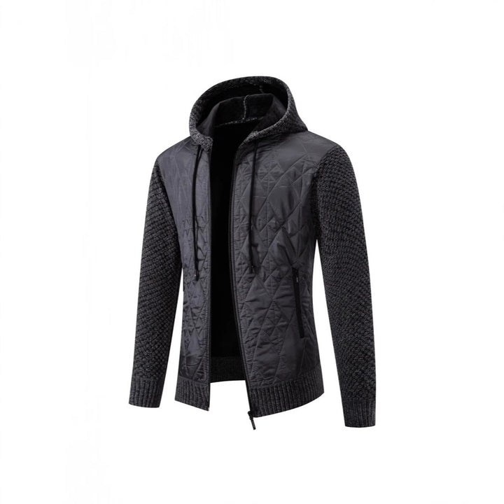 Herren gesteppte Übergangsjacke mit hohem Kragen und modernem Design Echoarchiv