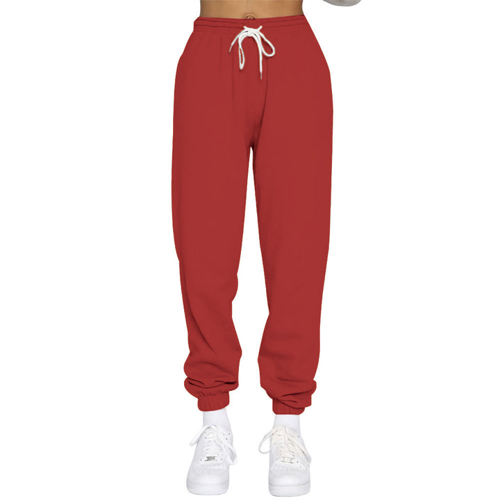 Damen nan High‑Waist Relax-Jogginghose mit elastischem Komfortbund, Kordelzug und gerippten Knöchelbündchen Echo Archiv
