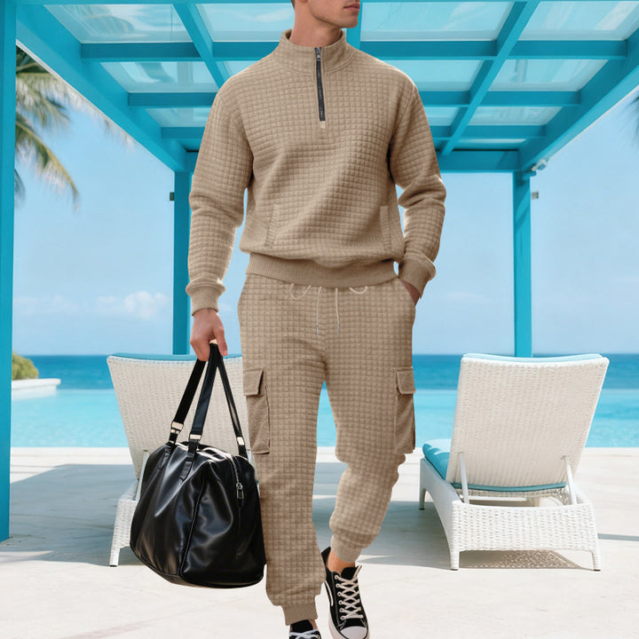 Herren Sweatshirt und Jogginghose Set mit Reißverschluss und praktischen Taschen Echoarchiv