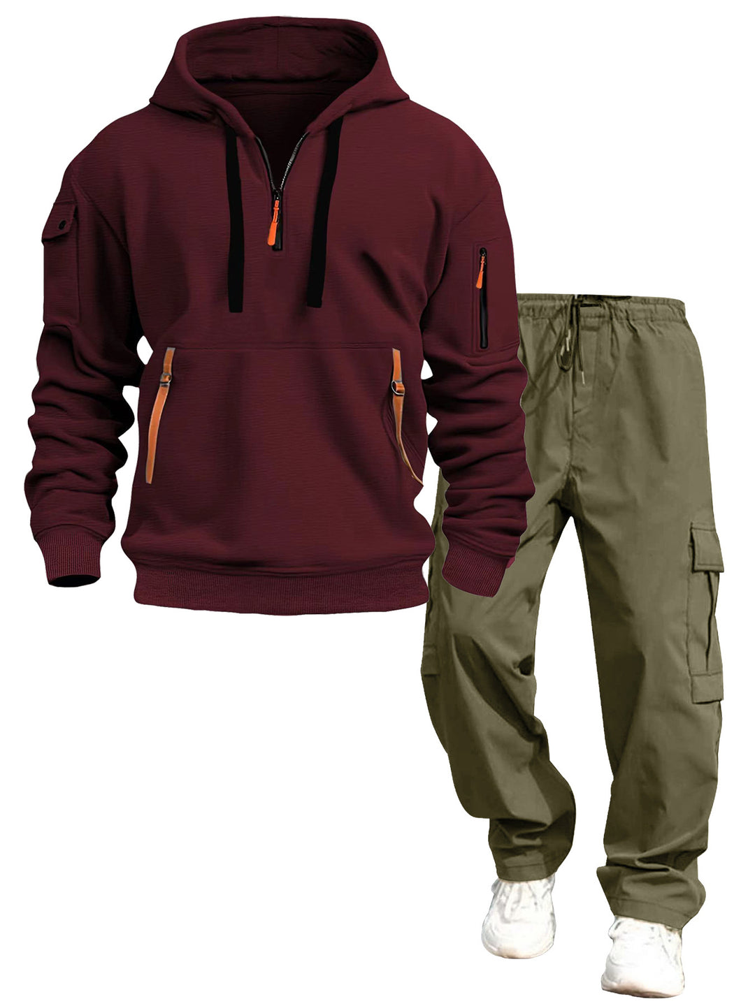 Herren lässiger Kapuzenpullover und Jogginghose Echo Archiv