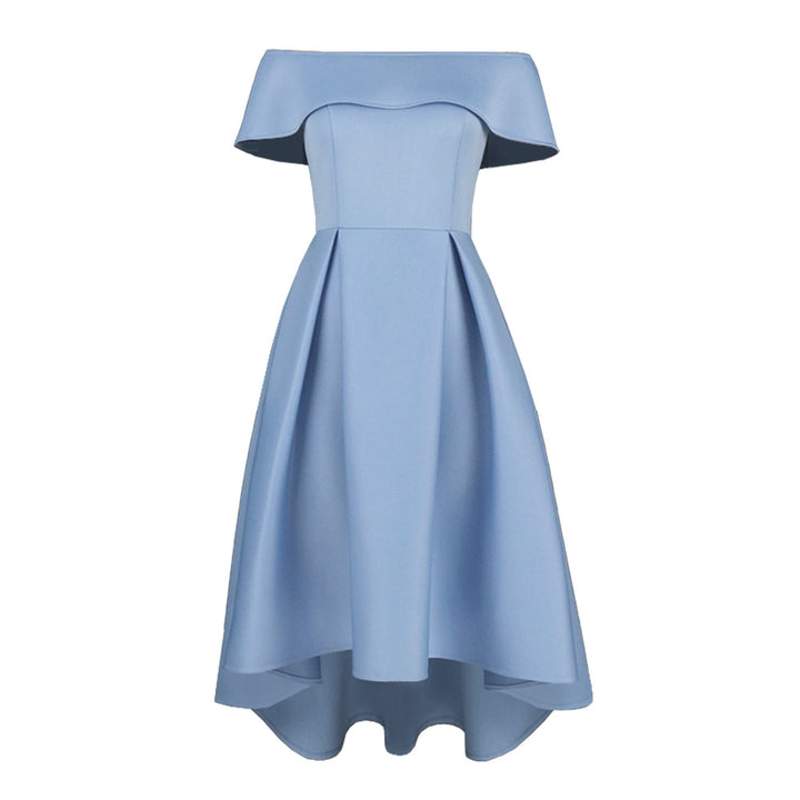 Damen A-Linien Kleid mit schulterfreiem Design und schwingendem Saum Echo Archiv