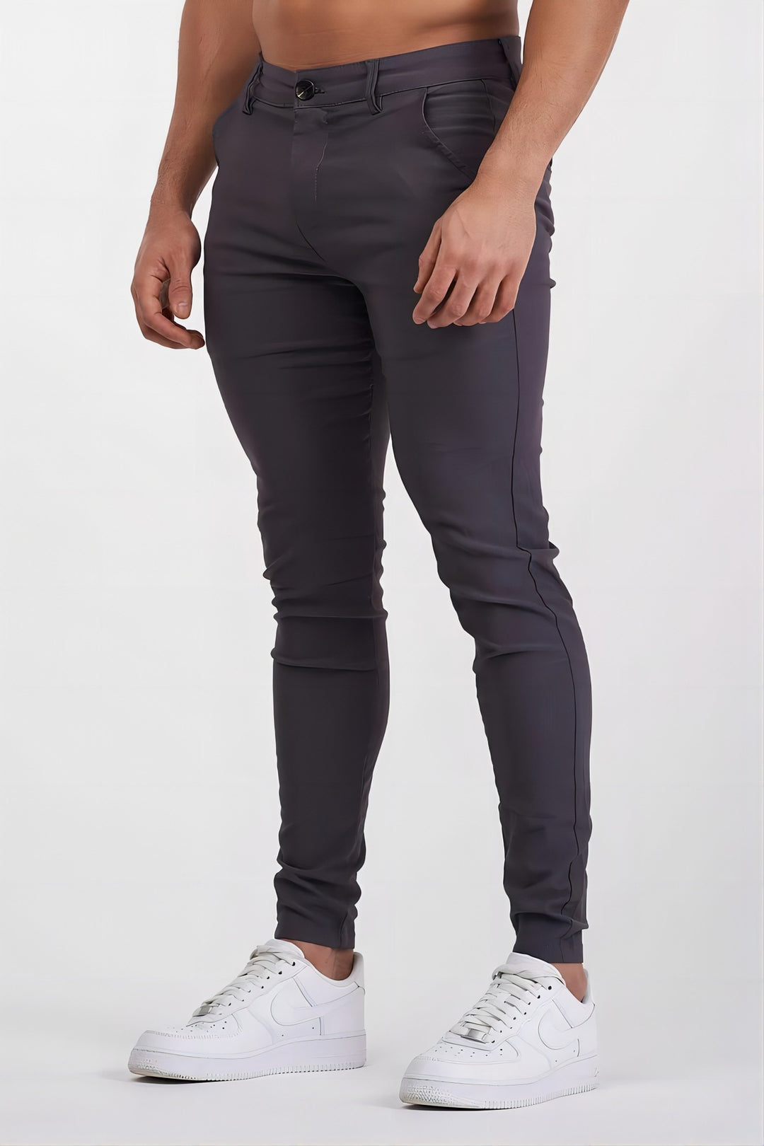 Herren eng anliegende Chinohose mit elastischem Bund und stylishem Design Echoarchiv