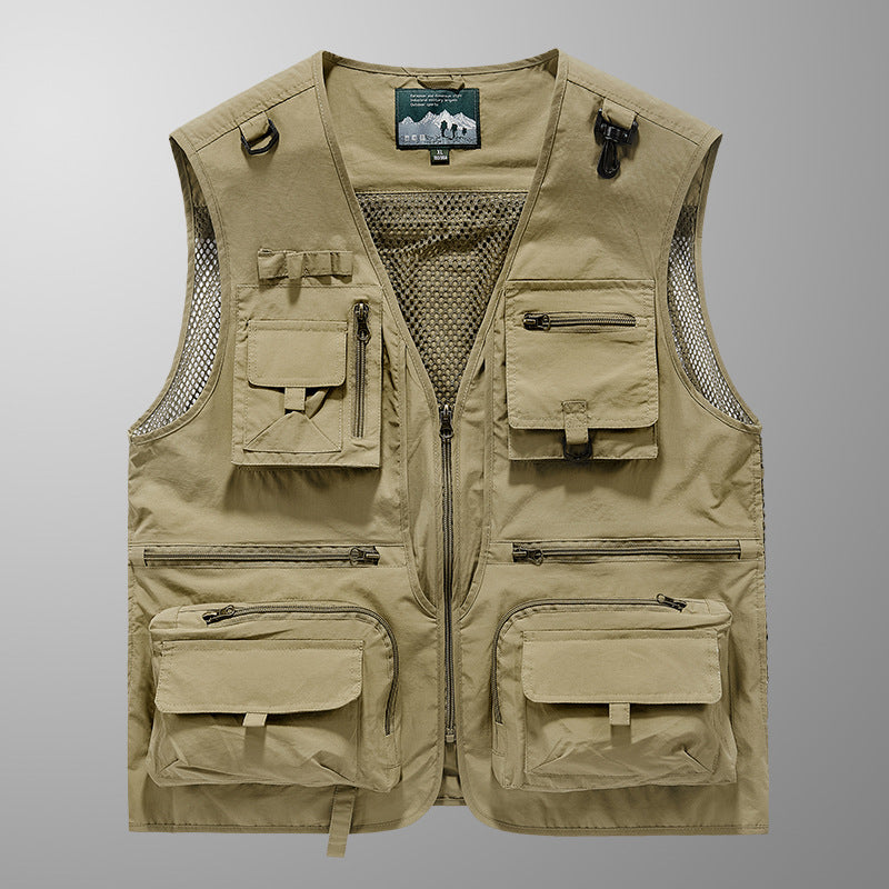 Herren Multifunktionale Outdoorweste mit Mesh‑Belüftung und Mehrfach‑Taschen Echo Archiv