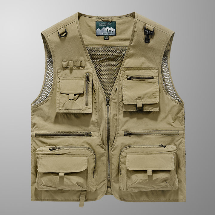 Herren Multifunktionale Outdoorweste mit Mesh‑Belüftung und Mehrfach‑Taschen Echo Archiv