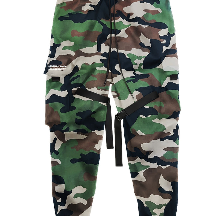 Herren Utility‑Cargo‑Jogginghose mit elastischem Bund, verstellbaren Beinriemen & Multifachtaschen Echo Archiv