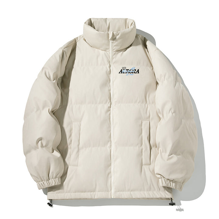 Unisex Isolierte Pufferjacke im minimalistischen Boxy‑Schnitt mit hohem Stehkragen, verdecktem Reißverschluss und Kordelzugsaum Echo Archiv
