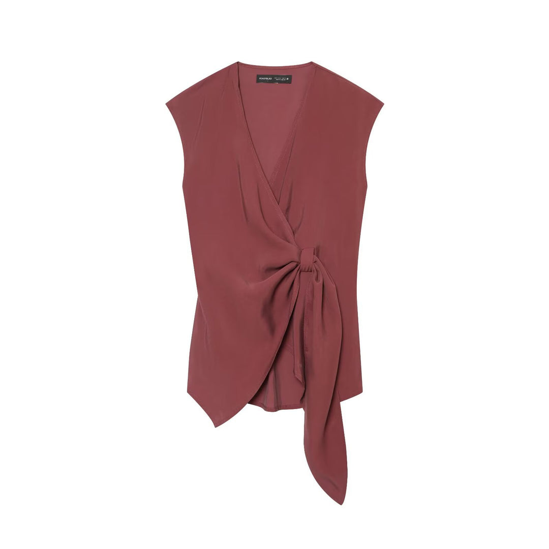 Damen Weite Leinenmisch-Hose mit hohem Elastikbund und Seitentaschen Echo Archiv