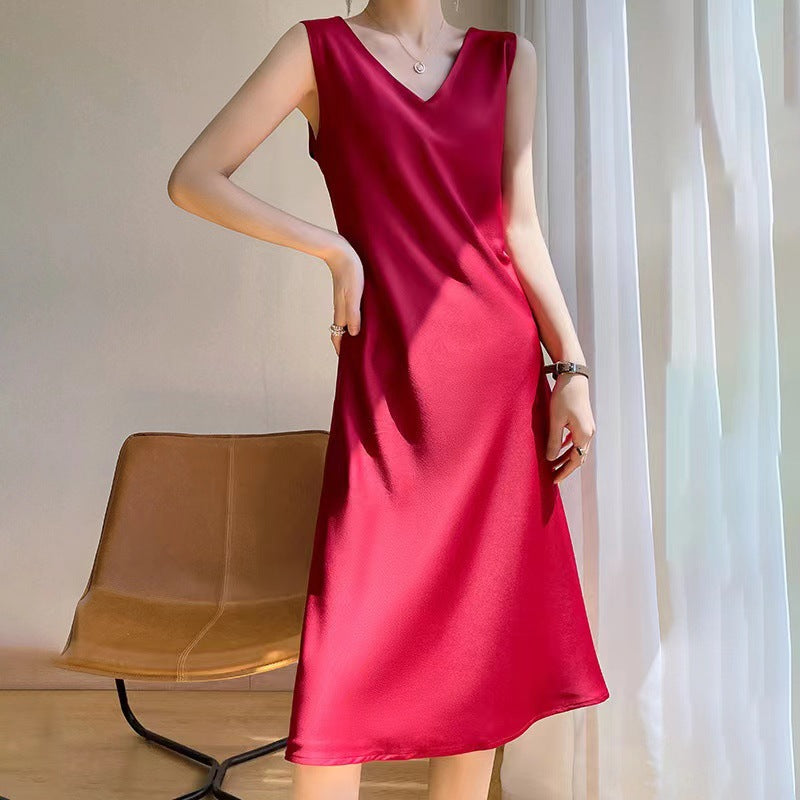 Damen Viskose Maxikleid mit tiefem V-Ausschnitt Echo Archiv