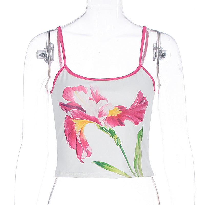 Damen Oberteil im floralen Design mit Spaghettiträgern Echo Archiv