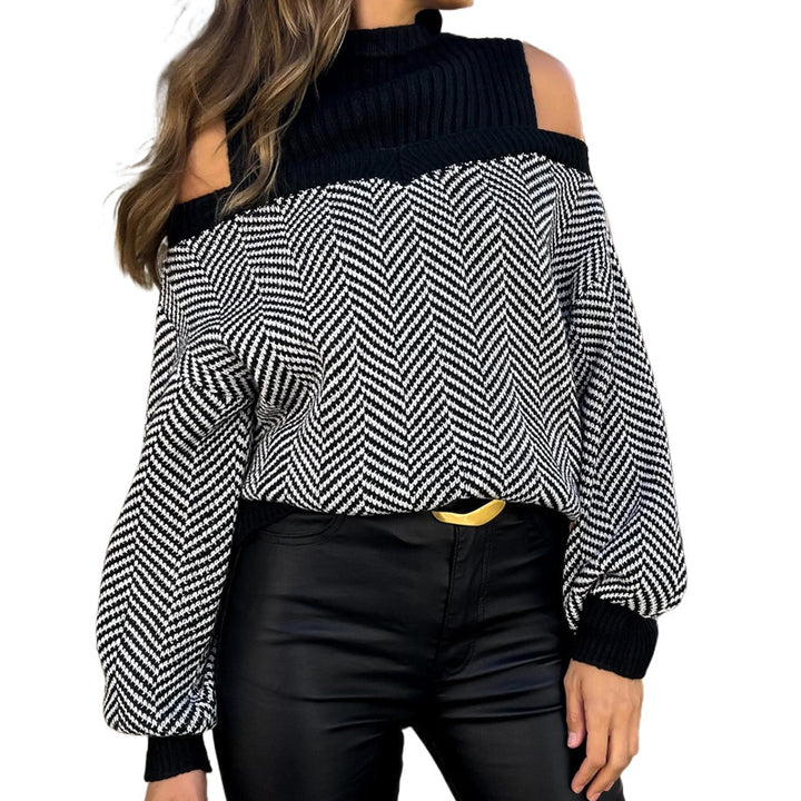 Damen Modischer Pullover mit Schulterauschnitten Echo Archiv