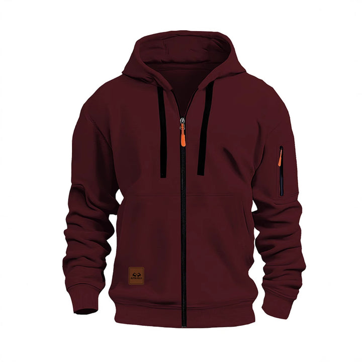 Herren Sportliche Fleecejacke mit Kapuze Echo Archiv