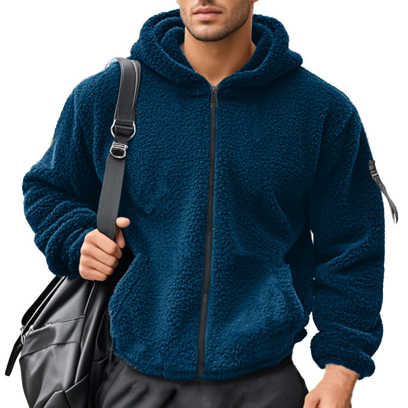 Herren weicher Fleece-Hoodie mit praktischem Reißverschluss und Kapuze Echoarchiv