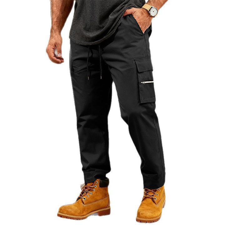 Herren Cargo-Jogginghose mit Multifunktionalen Reißverschluss-Taschen & Elastischem Bündchen – Bravaro