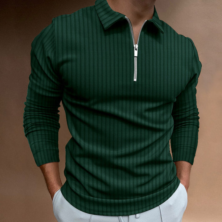 Herren modischer Poloshirt mit Reißverschluss Echoarchiv