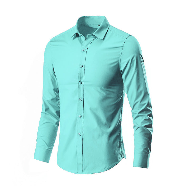Herren nan Slim-Fit Businesshemd aus Stretch-Baumwollmix mit Kentkragen Echo Archiv