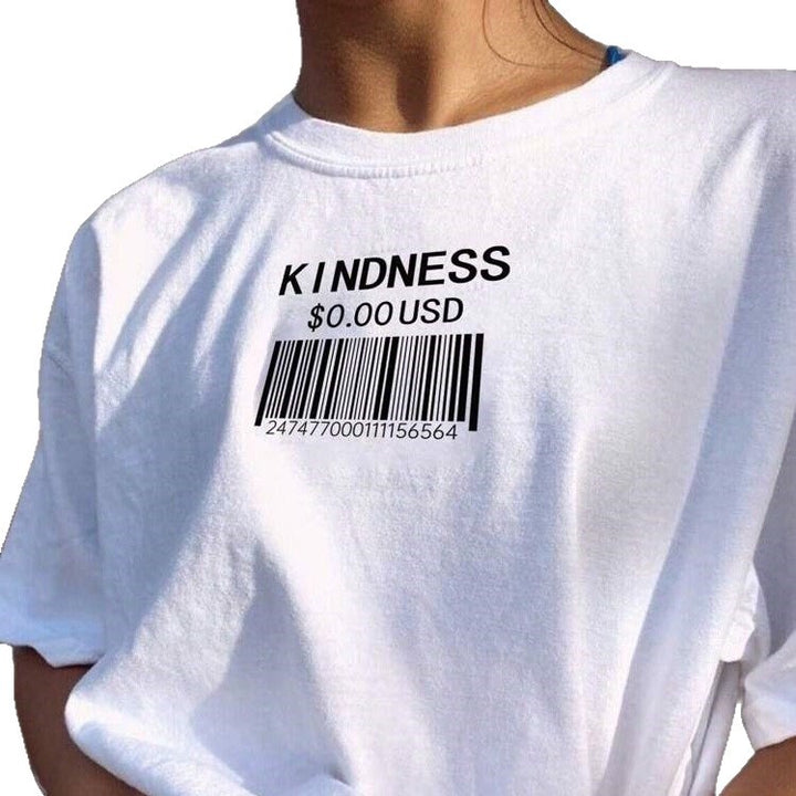 Damen T-Shirt mit kreativem Barcode-Design Echo Archiv