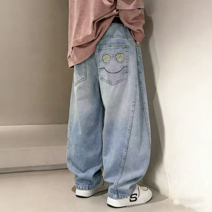 Unisex lässige Jeans mit Smileydruck Echo Archiv