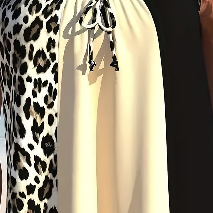 Damen Tankini-Oberteil mit leopardenmuster und modischem Cut Echo Archiv