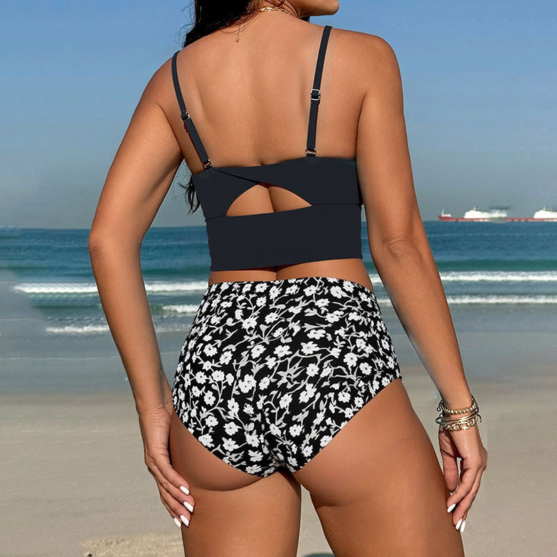 Damen Bikini-Set mit hoch geschnittenem Höschen und elegantem Top Echo Archiv