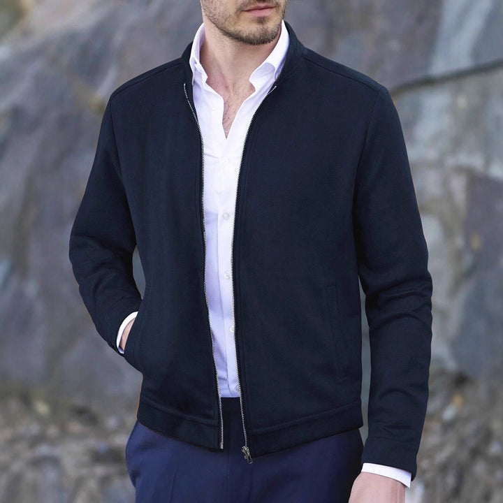 Herren Fleecejacke mit modernem Stehkragen und weichem Innenfutter Echoarchiv