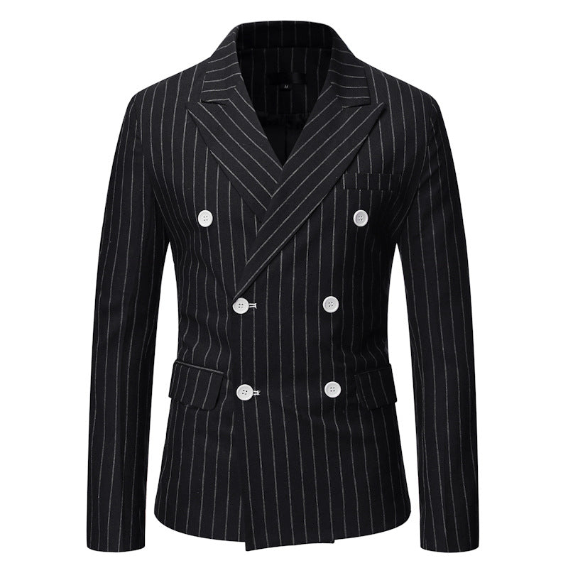 Herren elegante Doppelreiherjacke mit Nadelstreifen Echoarchiv
