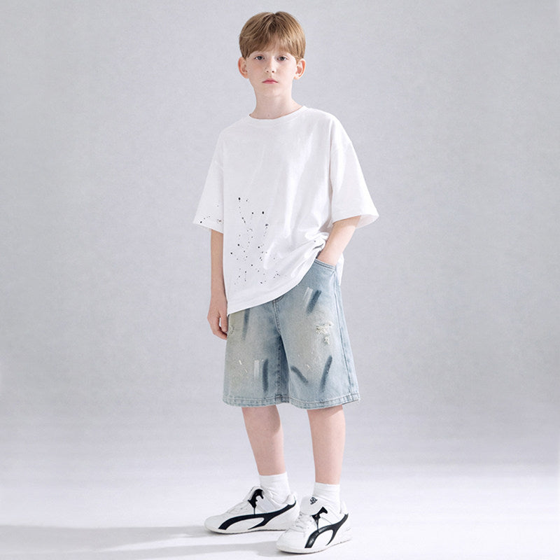 Unisex trendige Denim-Bermudas Echo Archiv