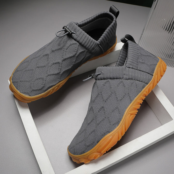 Herren gestrickte Slip-On Freizeitsneaker mit elastischem Schaft, Zuglasche und griffiger Gummisohle Echo Archiv