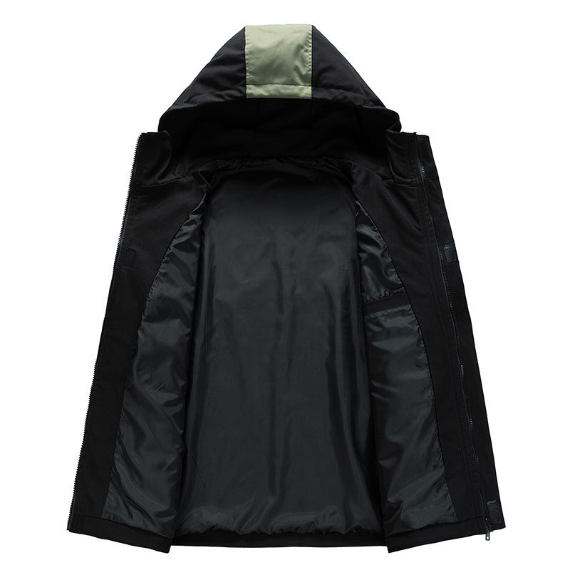 Unisex Kapuzen-Fieldjacke mit Utility-Brusttasche, D‑Ring und Kordelzug Echo Archiv