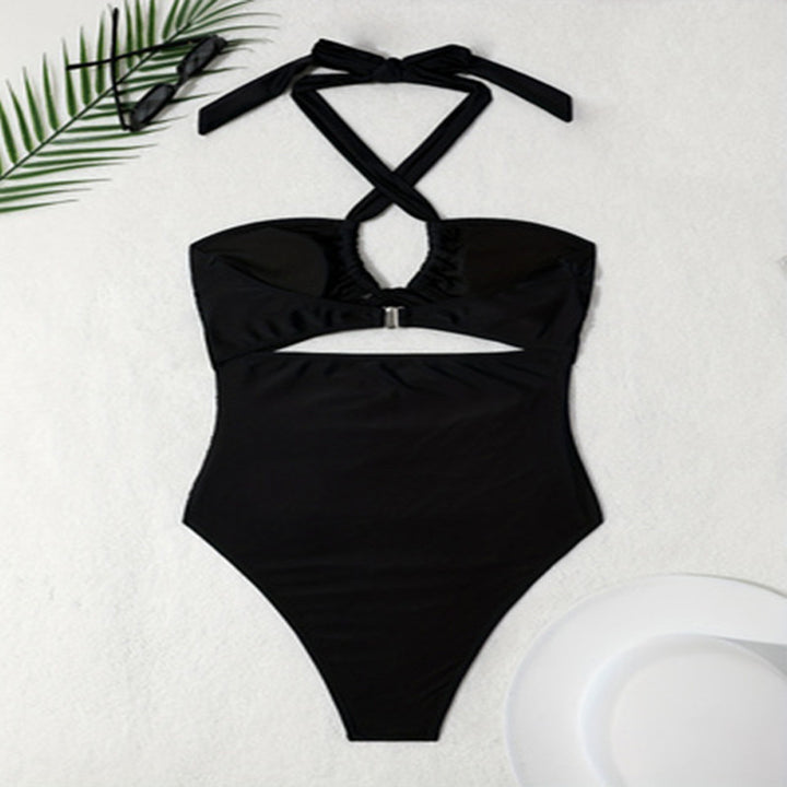 Damen Einteiler Badeanzug mit raffiniertem Wickeldesign und elegantem Cut-Out Echo Archiv