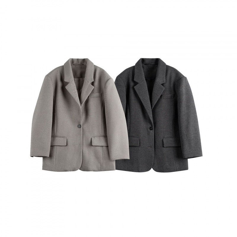 Damen Oversize-Blazer im Boxy-Cut mit Reverskragen und Pattentaschen Echo Archiv