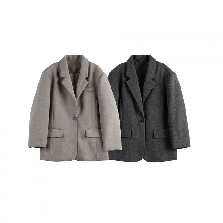 Damen Oversize-Blazer im Boxy-Cut mit Reverskragen und Pattentaschen Echo Archiv