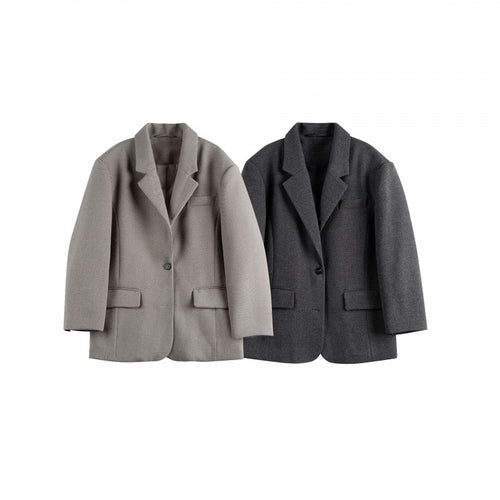 Damen Oversize-Blazer im Boxy-Cut mit Reverskragen und Pattentaschen Echo Archiv