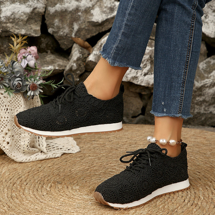 Damen  gestrickte Slip-On Plateau-Sneaker mit atmungsaktivem Obermaterial und gepolstertem Komfortfußbett Echo Archiv