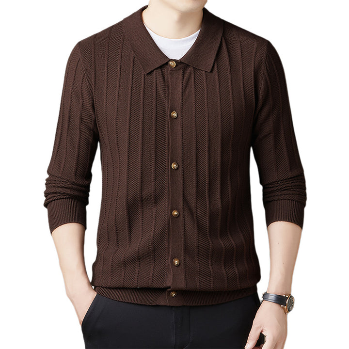 Herren Strickjacke mit strukturiertem Muster und eleganten Knöpfen Echoarchiv
