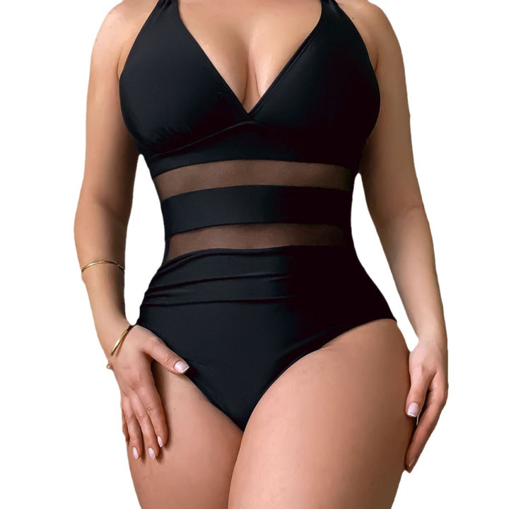 Damen Sportlicher Badeanzug mit transparenter Taille Echo Archiv