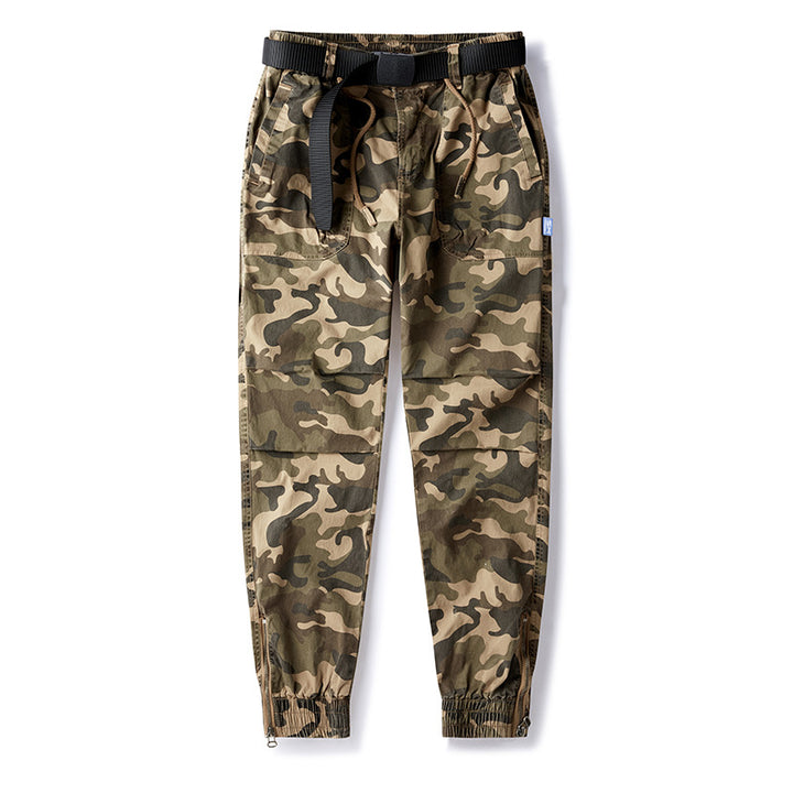 Herren Cargojogger mit Camouflage-Muster, elastischem Tunnelzugbund, Knieverstärkung und Knöchelreißverschluss Echo Archiv