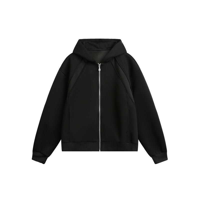 Unisex Leichte Oversize‑Kapuzen‑Sweatjacke mit durchgehendem Reißverschluss, Raglanärmeln und Eingrifftaschen Echoarchiv