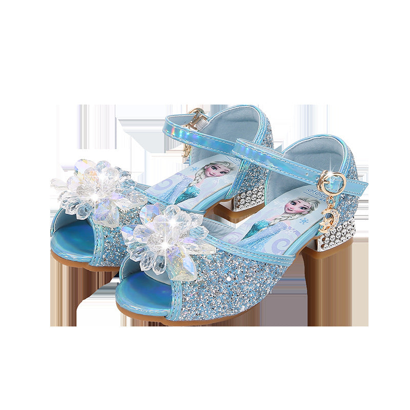 Mädchen Ballerinas mit funkelnden Akzenten und Blumenapplikation Echo Archiv