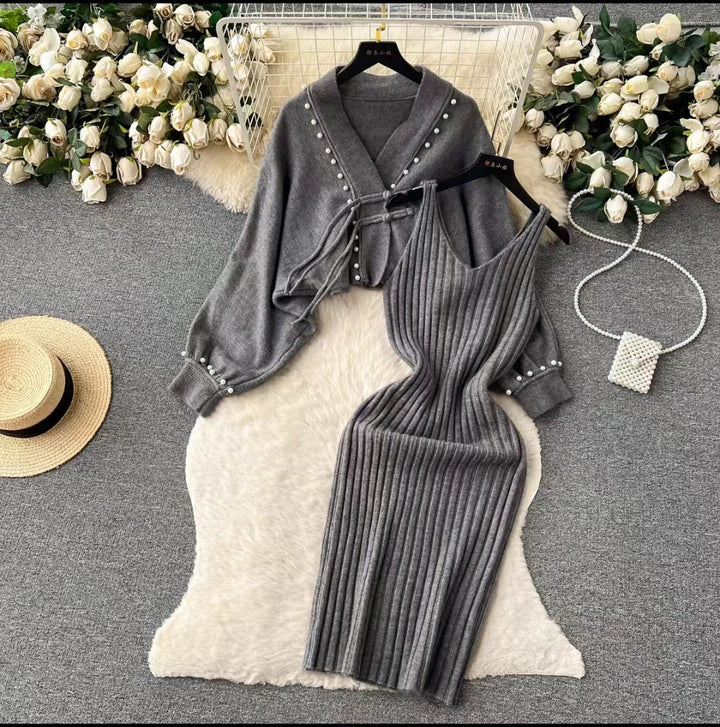 Damen Elegantes Strickset mit Rib-Design Echo Archiv