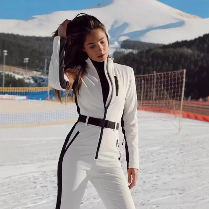 Damen 200+ taillierter Skioverall mit Taillengürtel und winddichter Funktionsmembran Echo Archiv