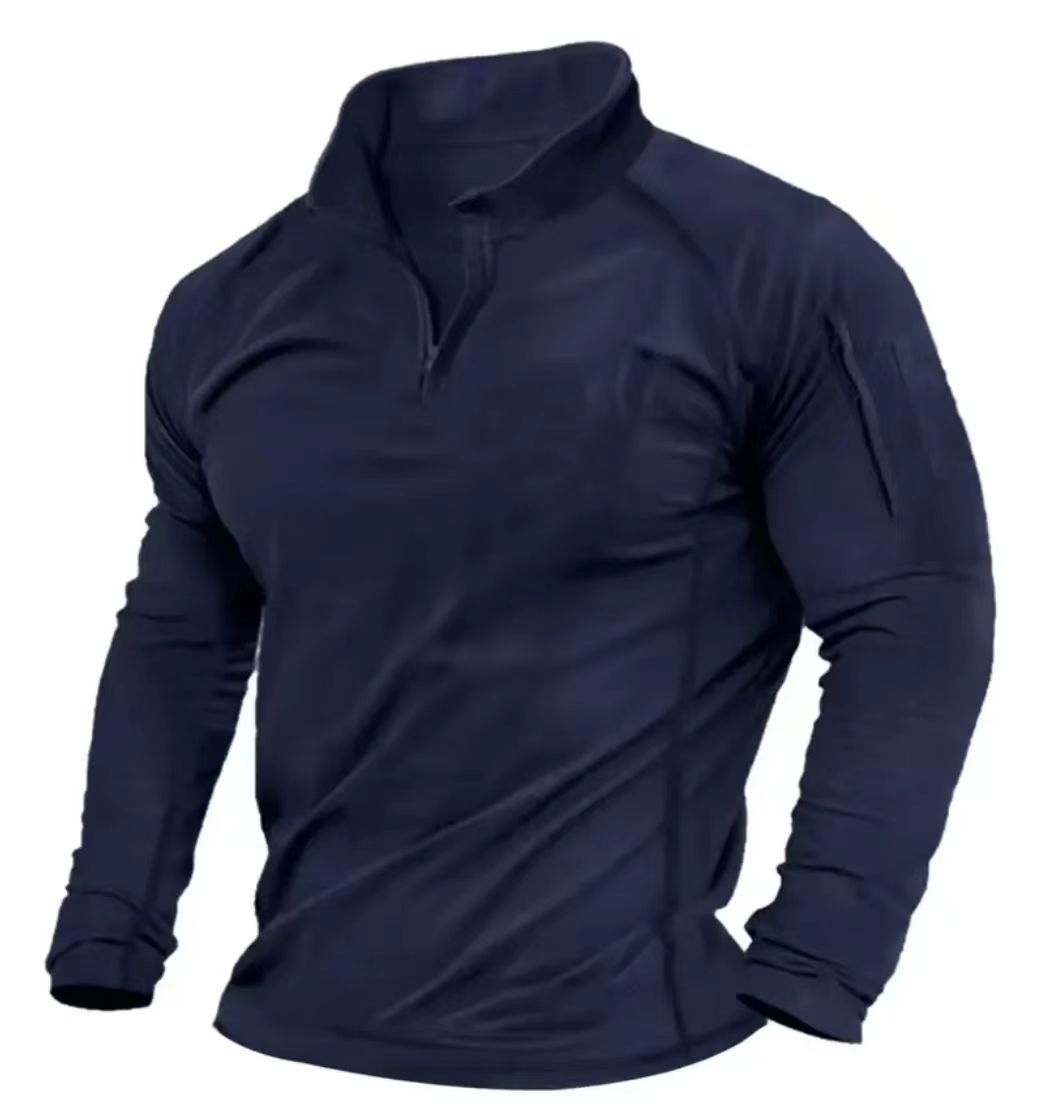 Herren Funktionsshirt mit hohem Kragen und halbem Reißverschluss Echoarchiv