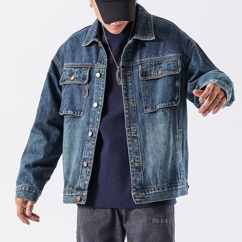 Herren Lässige Jeansjacke mit modernen Akzenten Echoarchiv