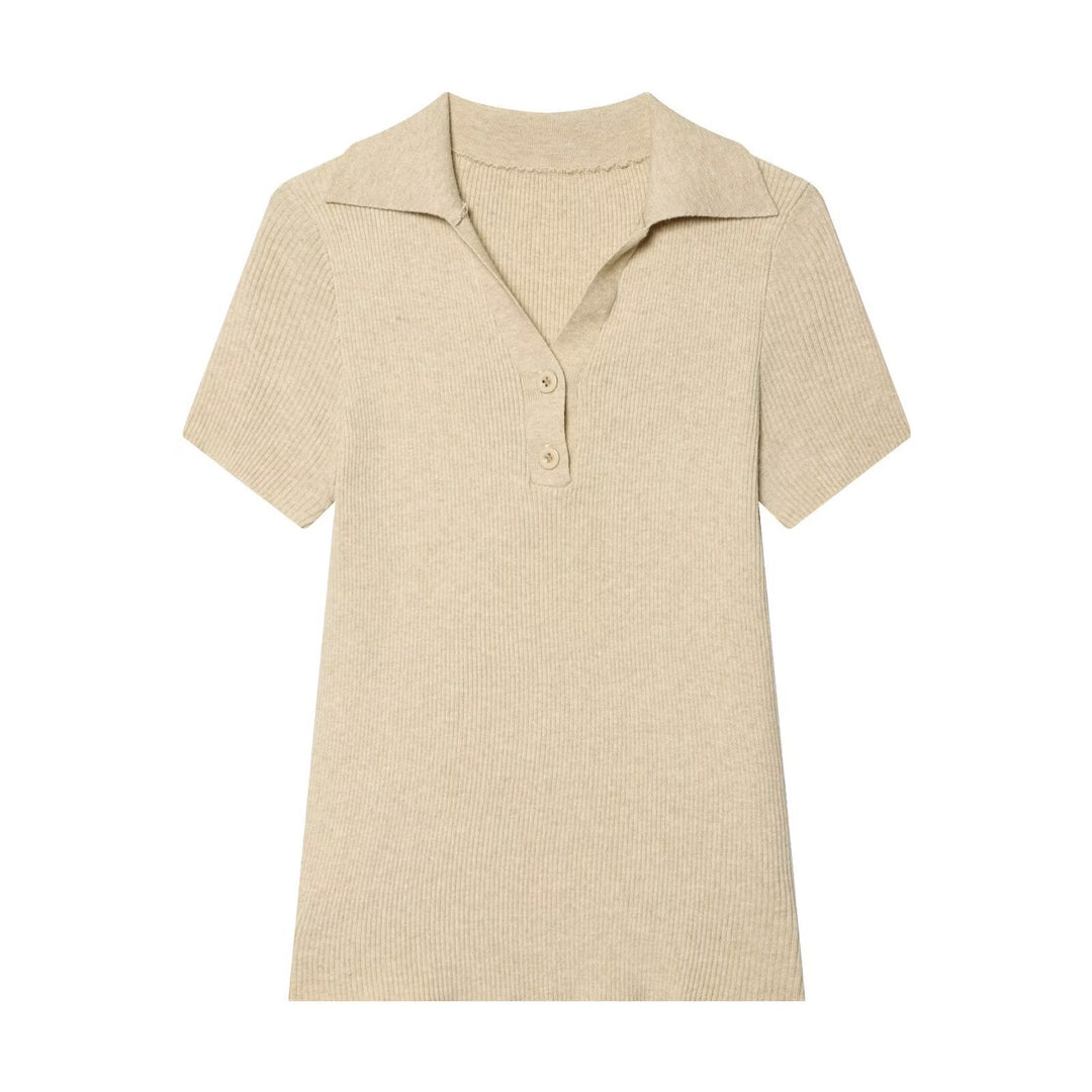 Damen Poloshirt mit strukturiertem Stoff und exklusivem Kragen Echo Archiv