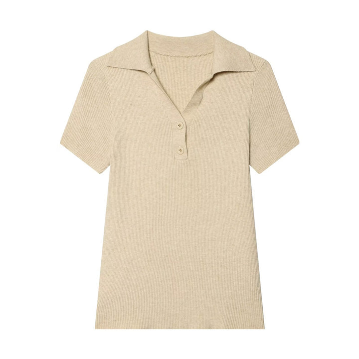 Damen Poloshirt mit strukturiertem Stoff und exklusivem Kragen Echo Archiv